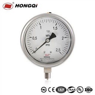 150mm Isomedr Dur Di-staen Mount Isaf / cefn Gwasgedd dŵr hydrolig gwactod gwasgedd negyddol pwysau olew mesurydd ocsigen niwmatig