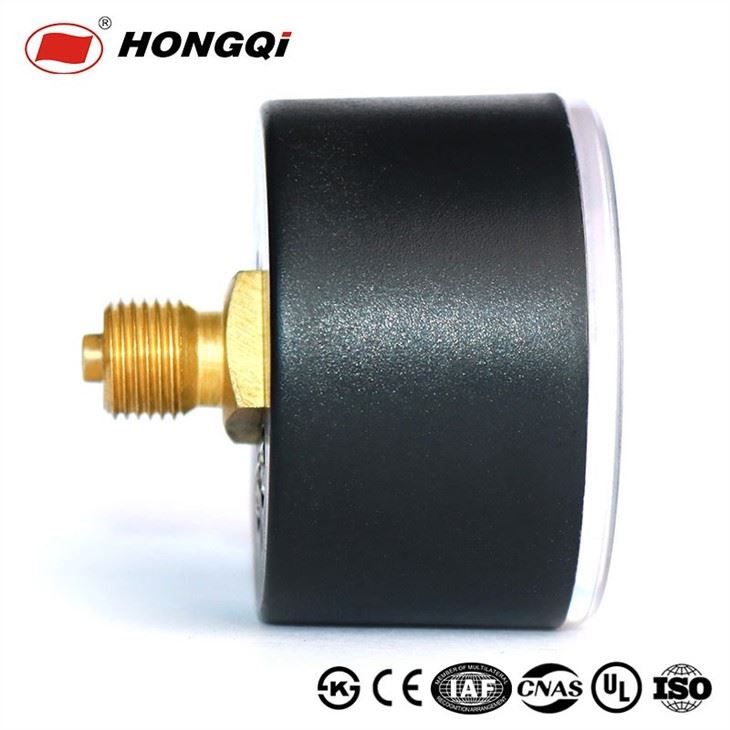 axial direction  wiht Center Back Mount pressure gauge or manometer