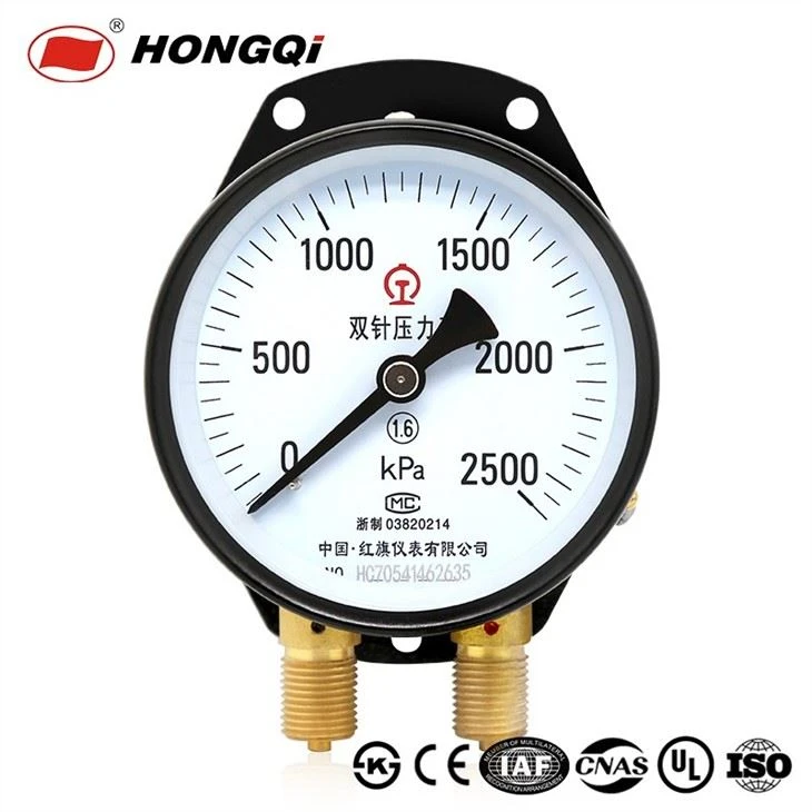 Red/Black Pointer Pressure Gauge For Railway